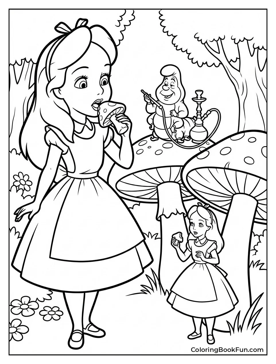 Alice Grows on Mushroom