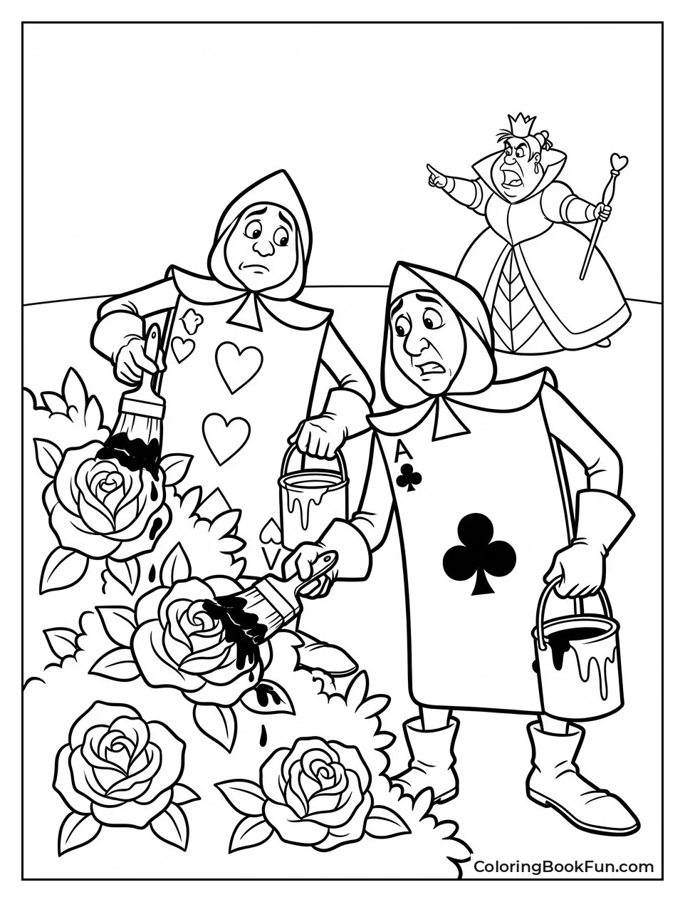 Soldiers Paint Roses Red