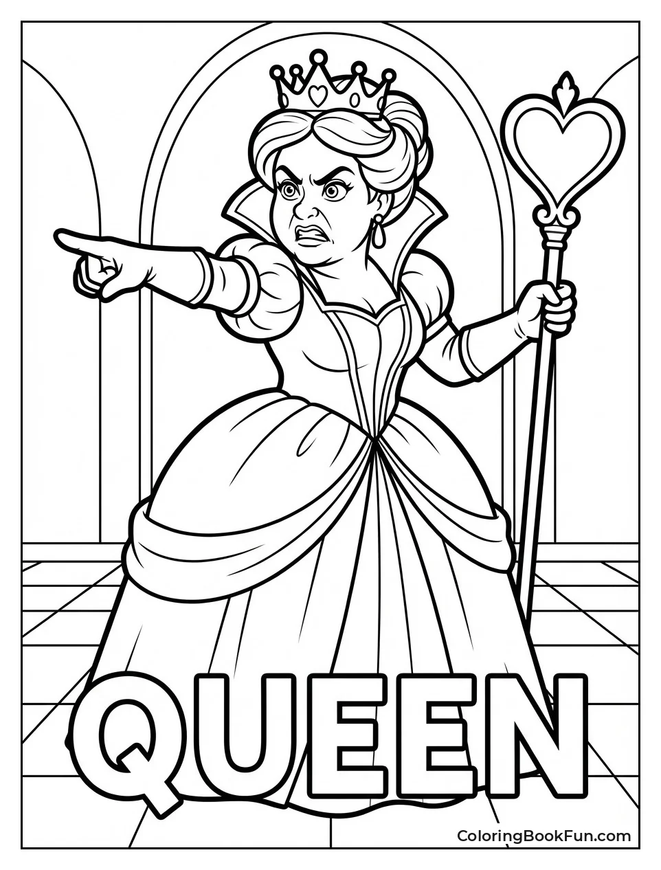 Queen Points with Scepter