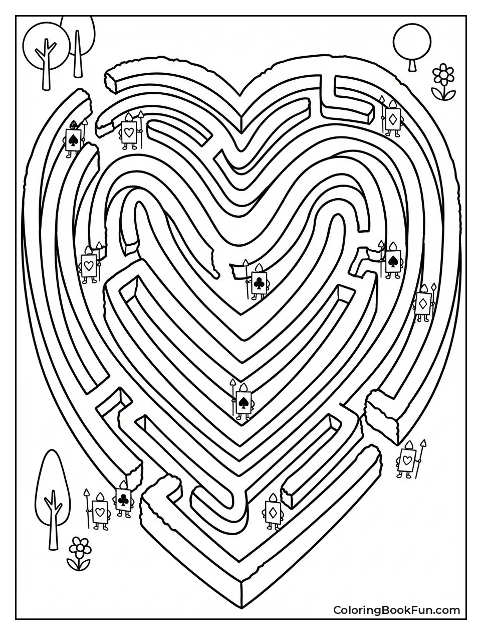 Heart Maze with Soldiers