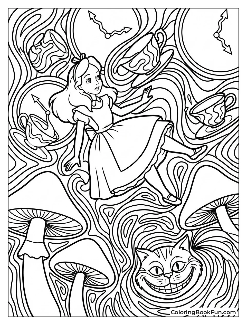 Alice Falls Down Swirling Hole