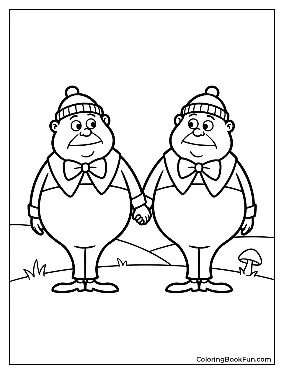 Tweedles Hold Hands Together