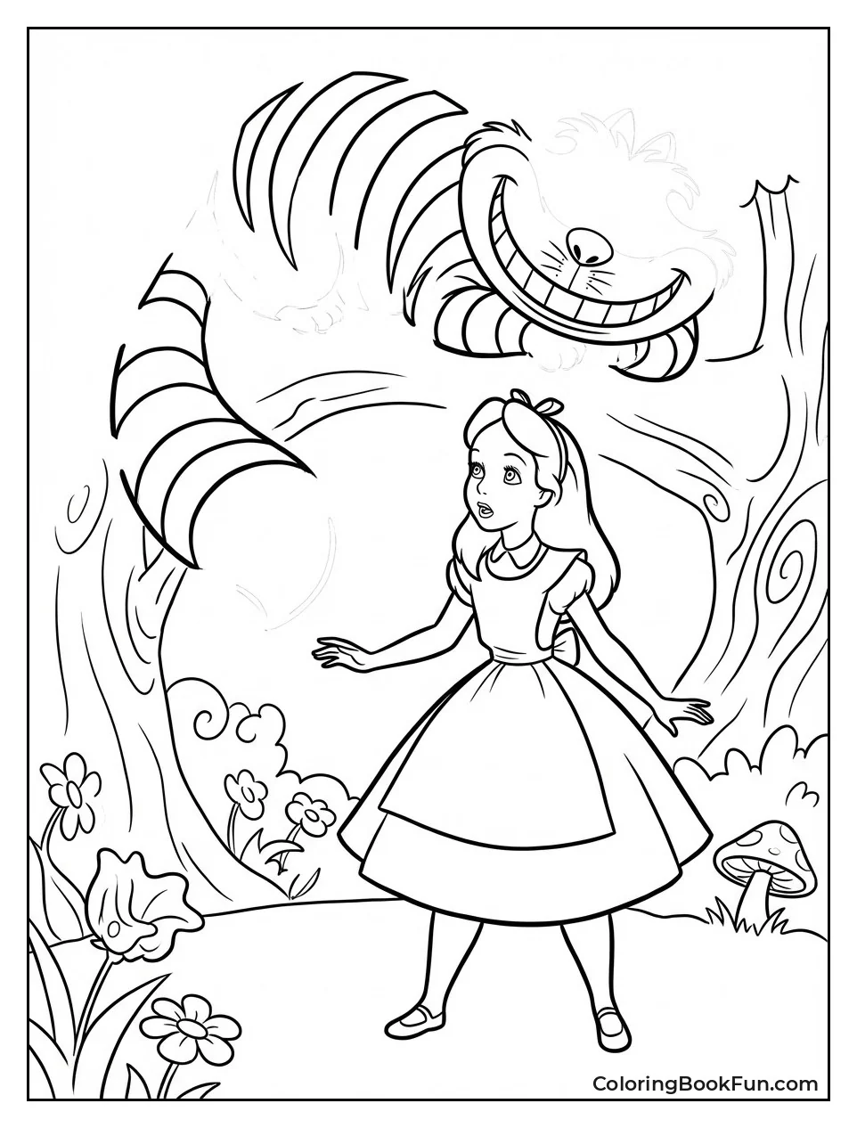 Alice Watches Cheshire Cat Vanish
