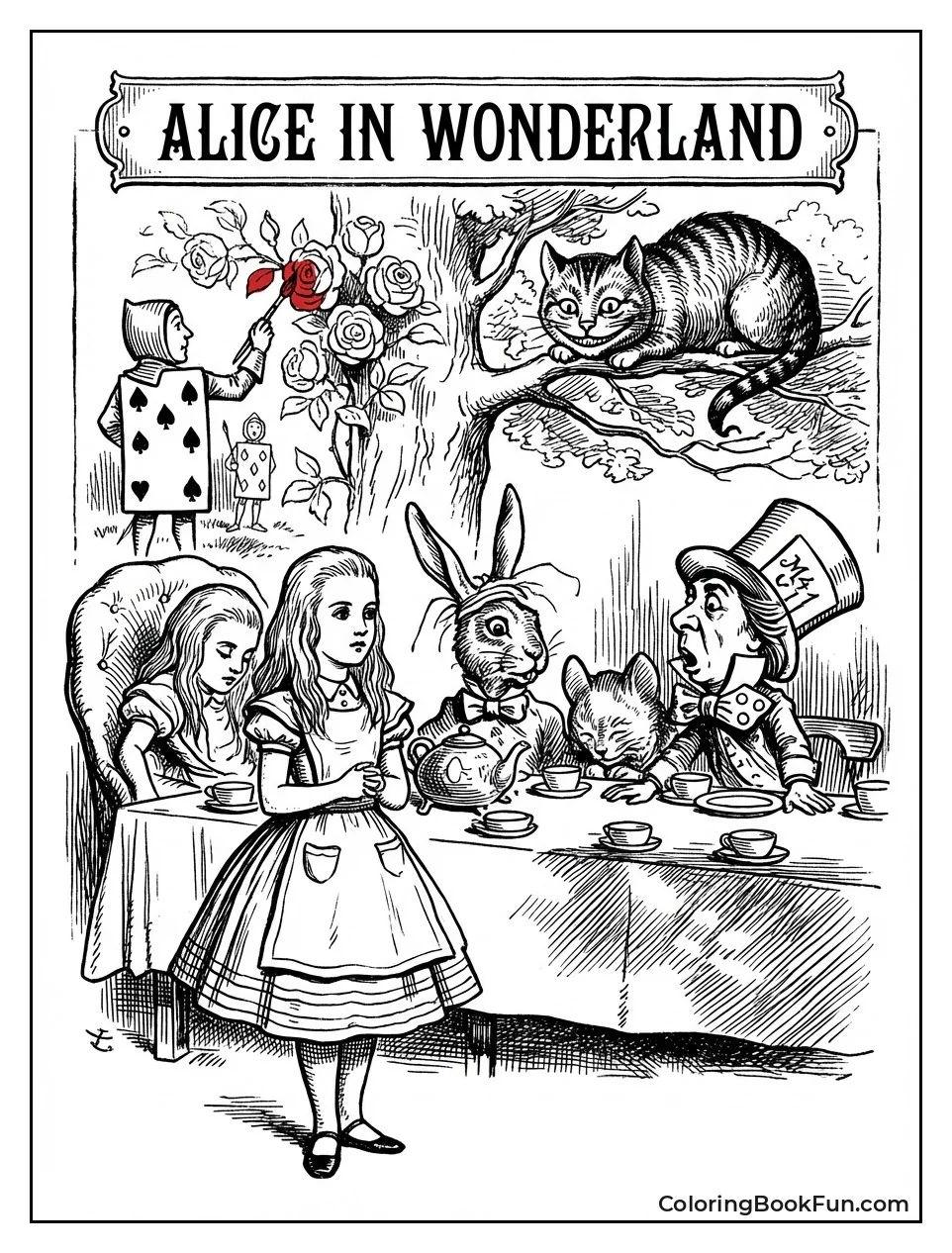 Vintage Alice Sips Mad Tea