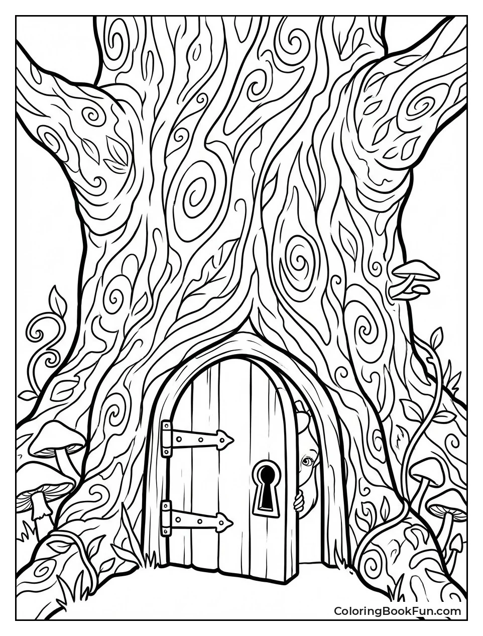 Alice Peeks at Tiny Door