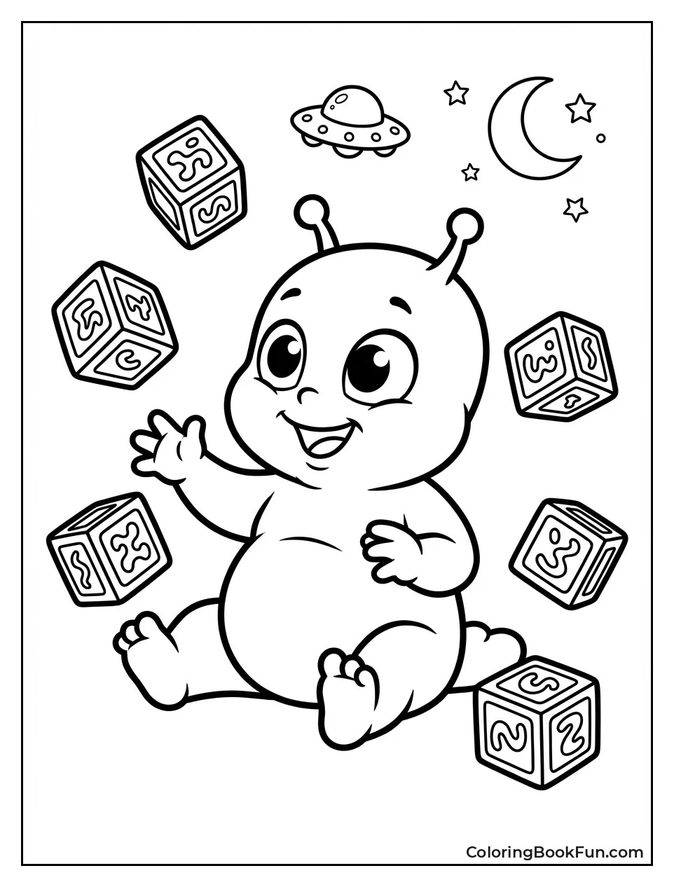 Toddler Alien Stacks Symbol Blocks