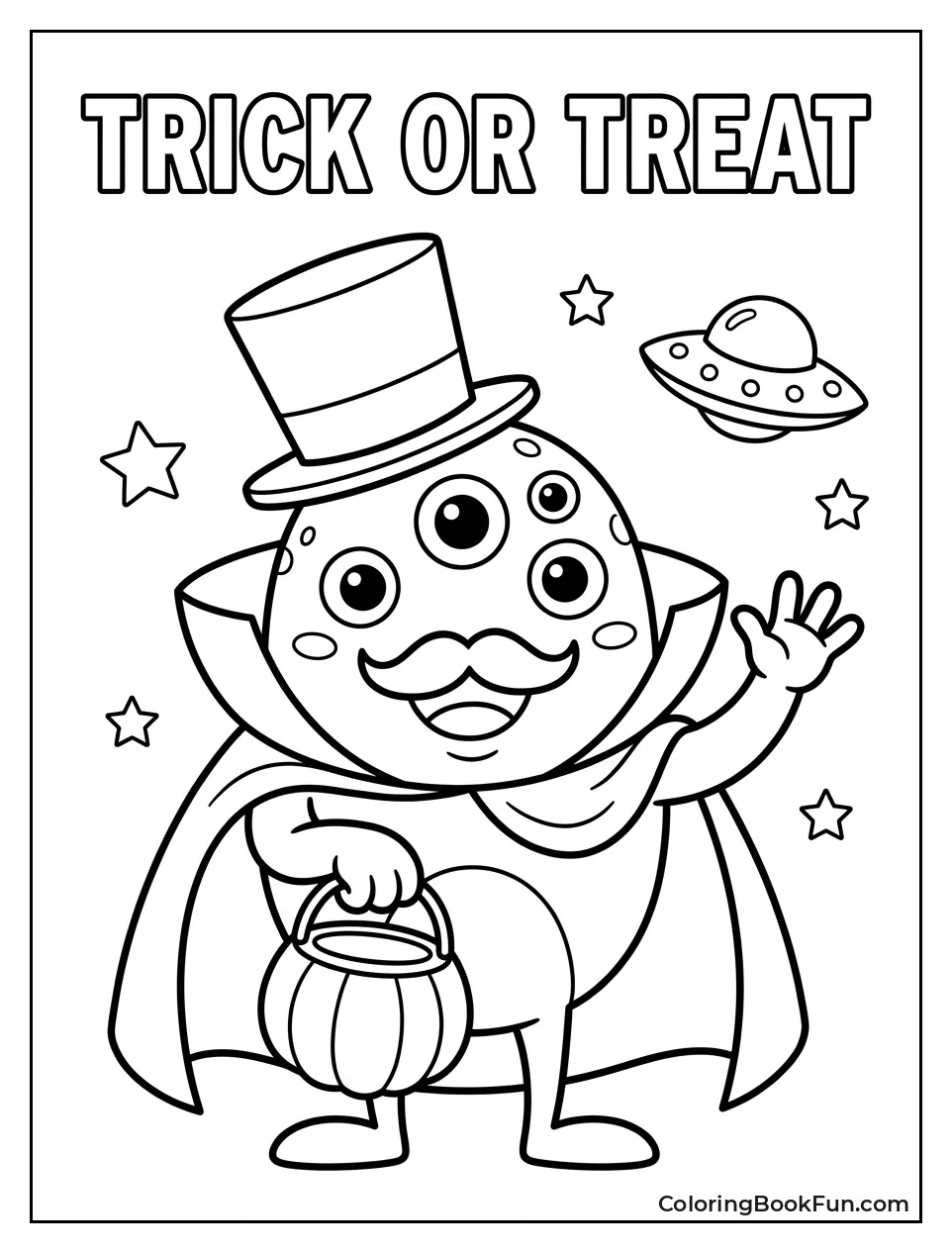 Alien Wears Halloween Disguise