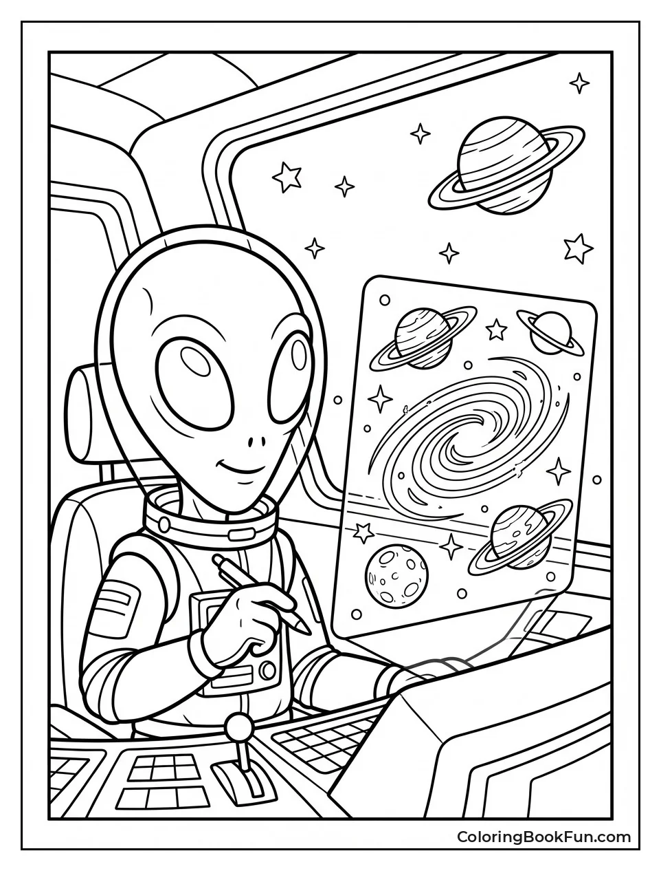 Alien Reads Star Map
