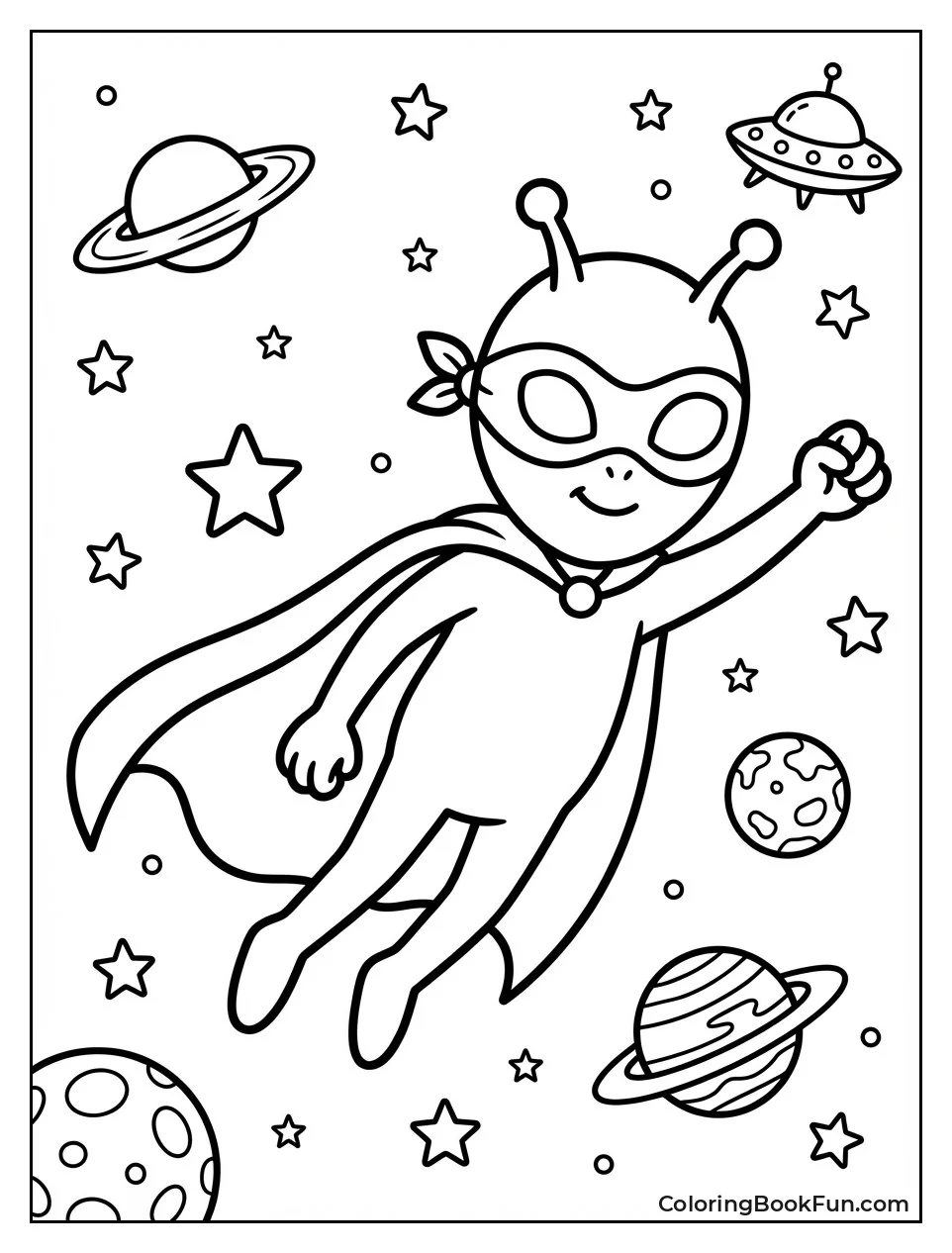 Cape Alien Flies through Space