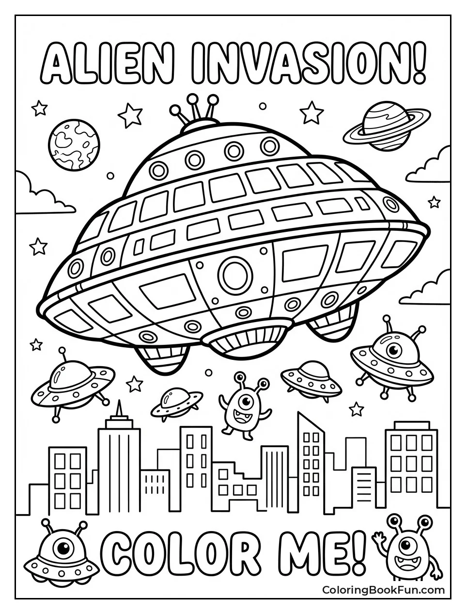 Mothership Hovers over City