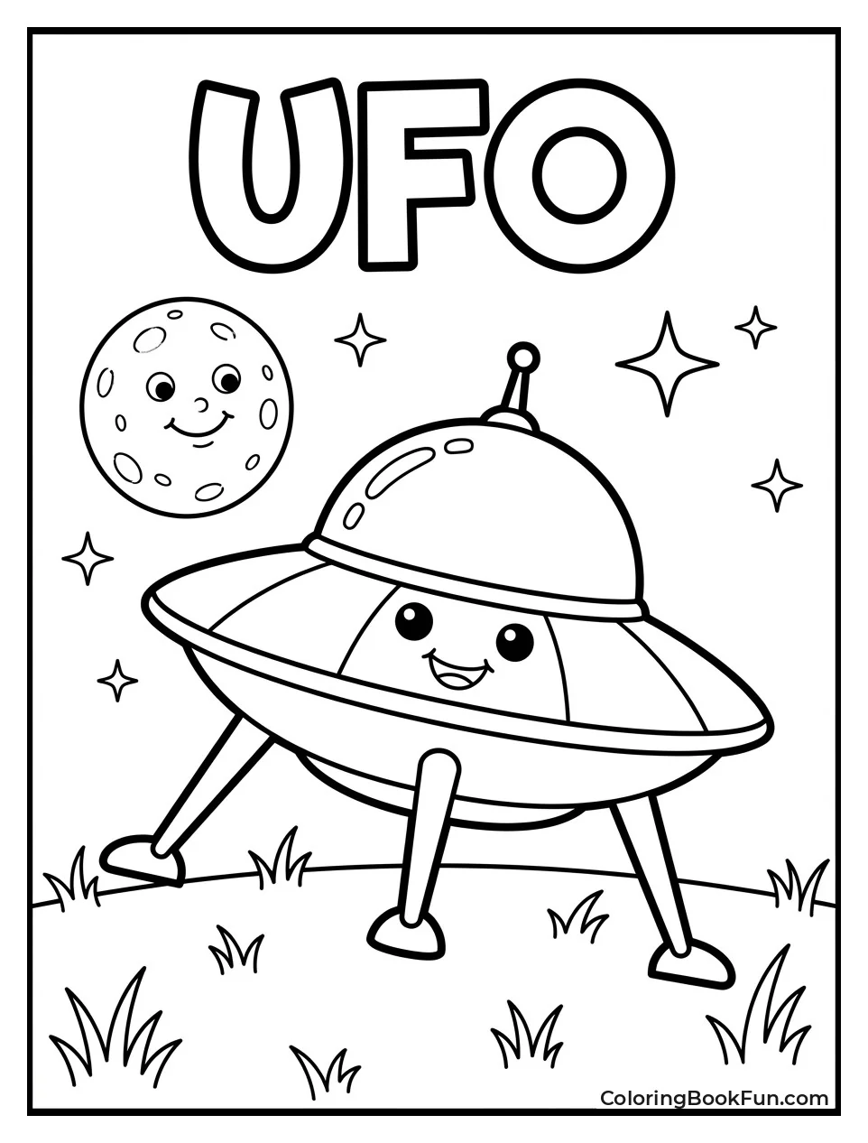 UFO Lands on Grassy Field
