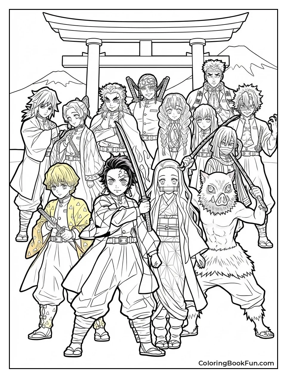 Demon Slayers Pose as Team