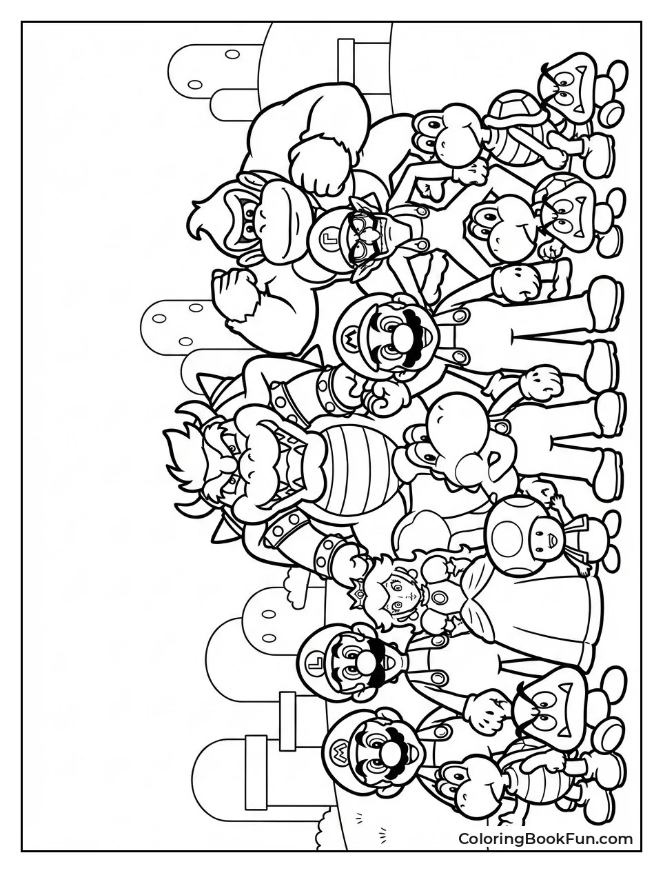 All Mario Heroes Line Up