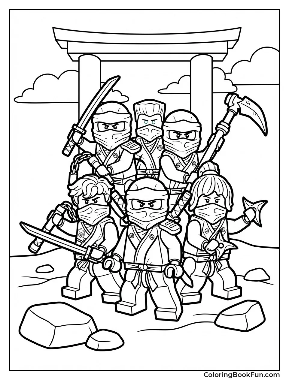 All Ninjas Pose Heroically