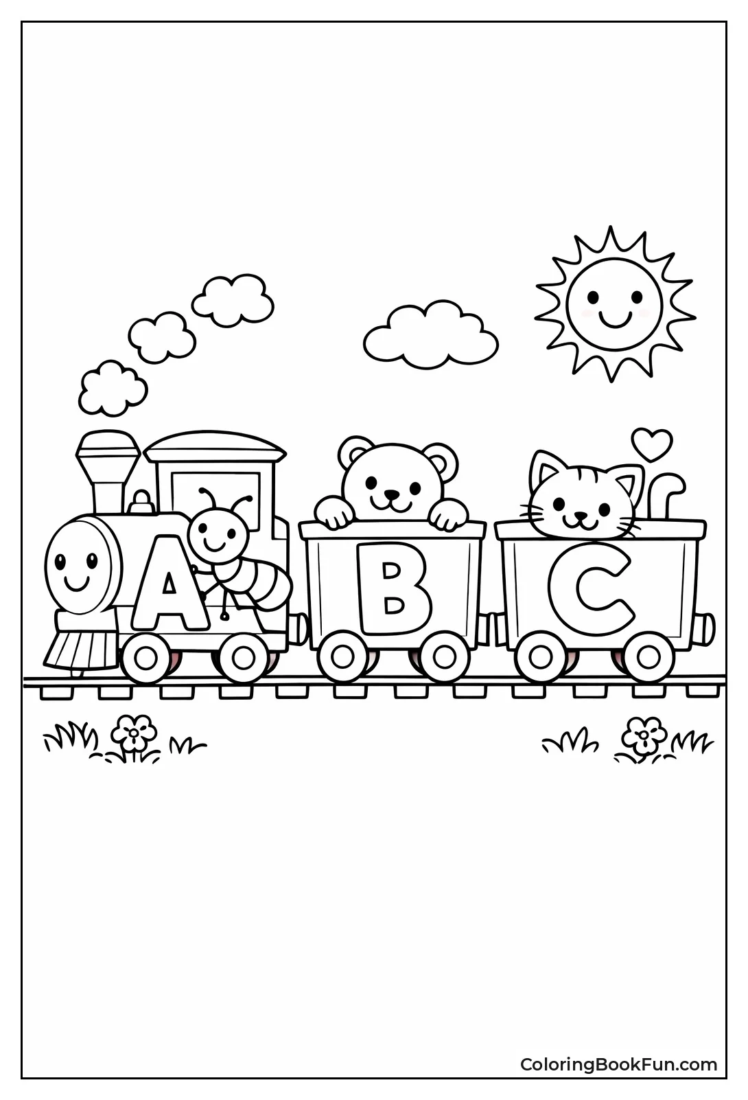 Train Carrying Letter Emojis