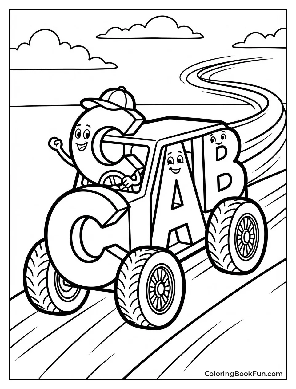 CAB Letters Race in Car