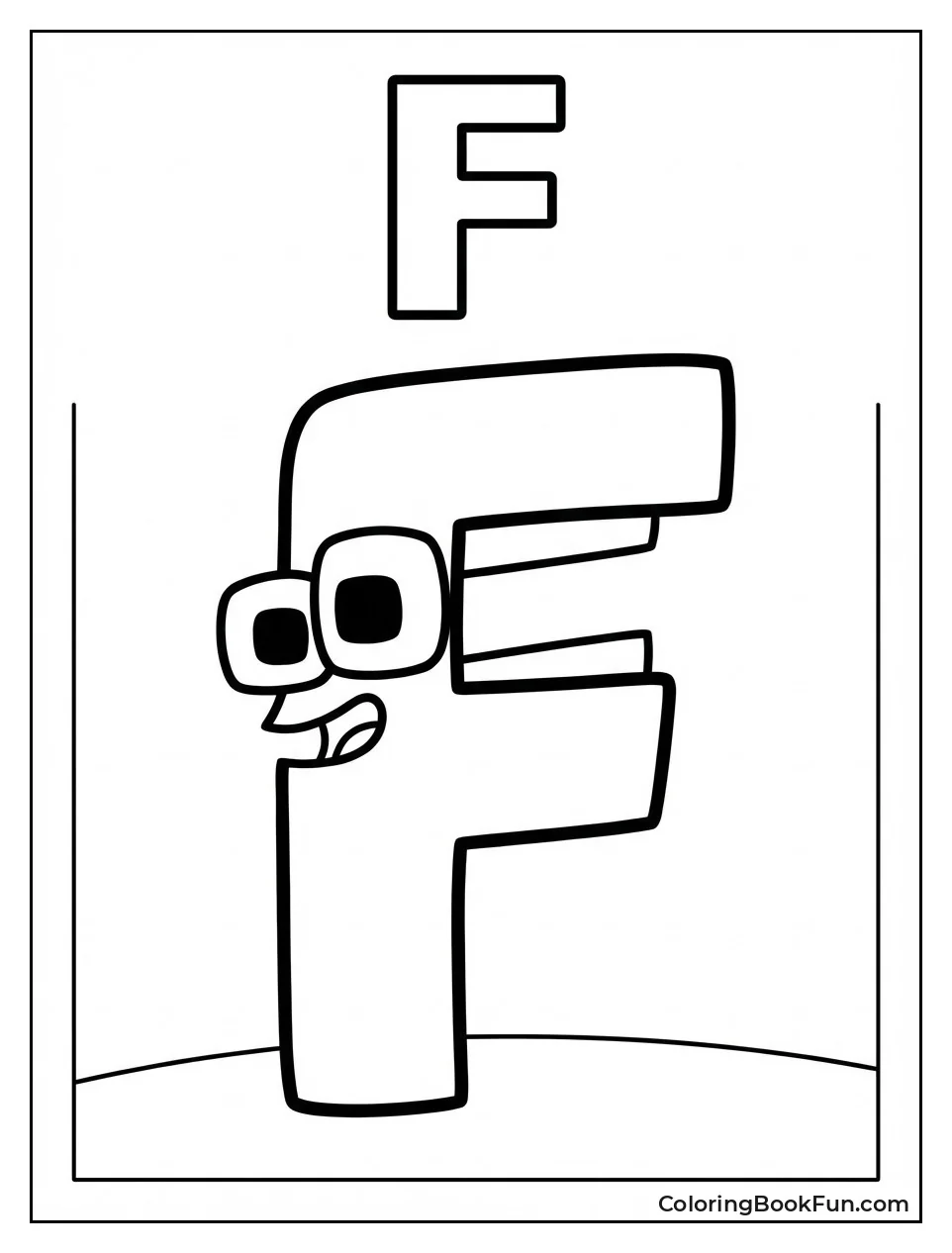 Expressive Letter F Character Posing