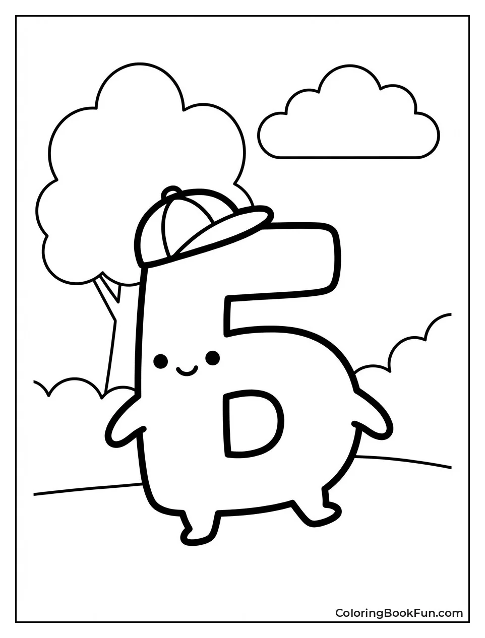 Playful Russian Letter B Smiling