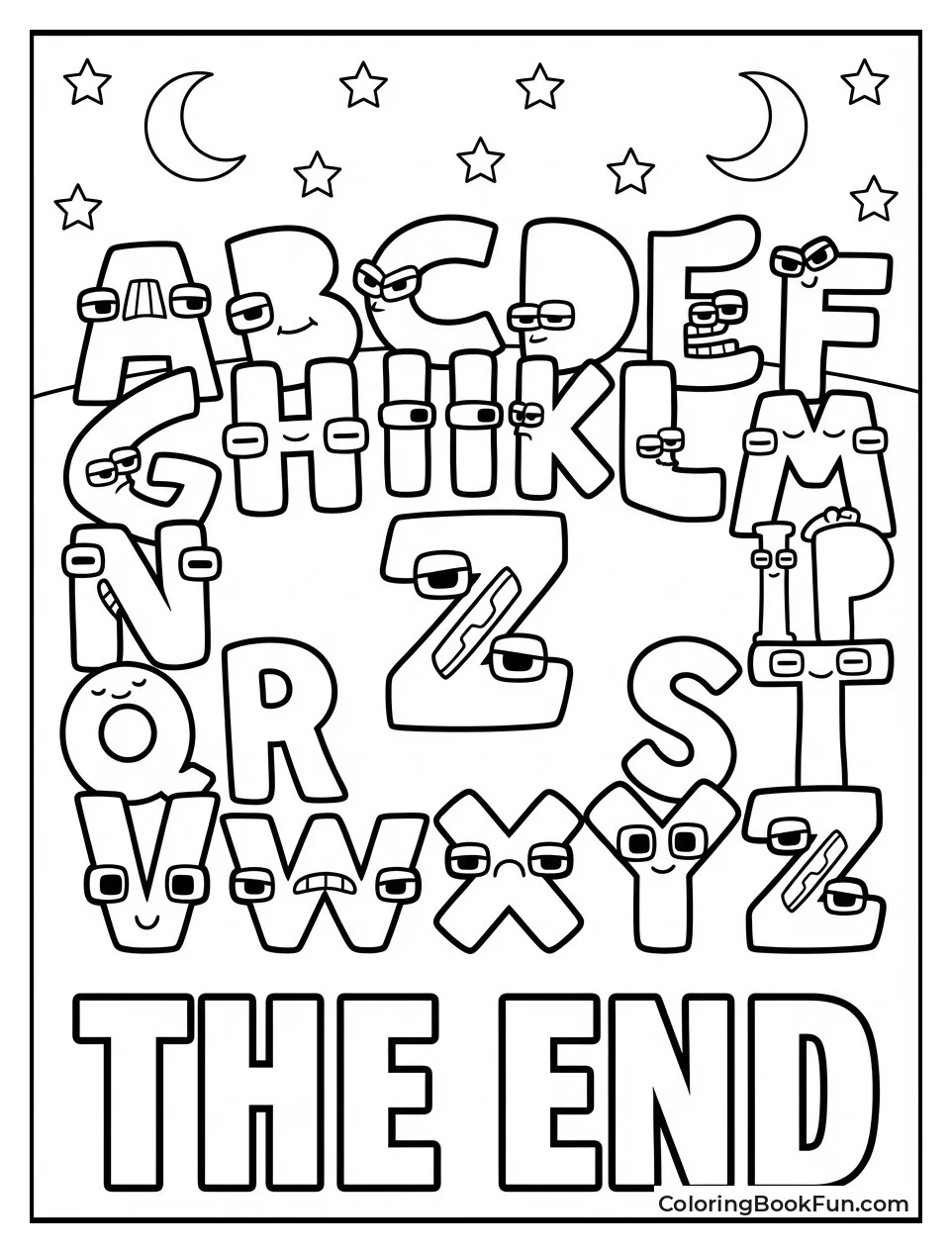 Letters Learn under Starry Sky