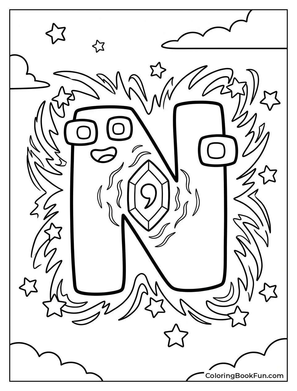 N Glows with Comma Aura