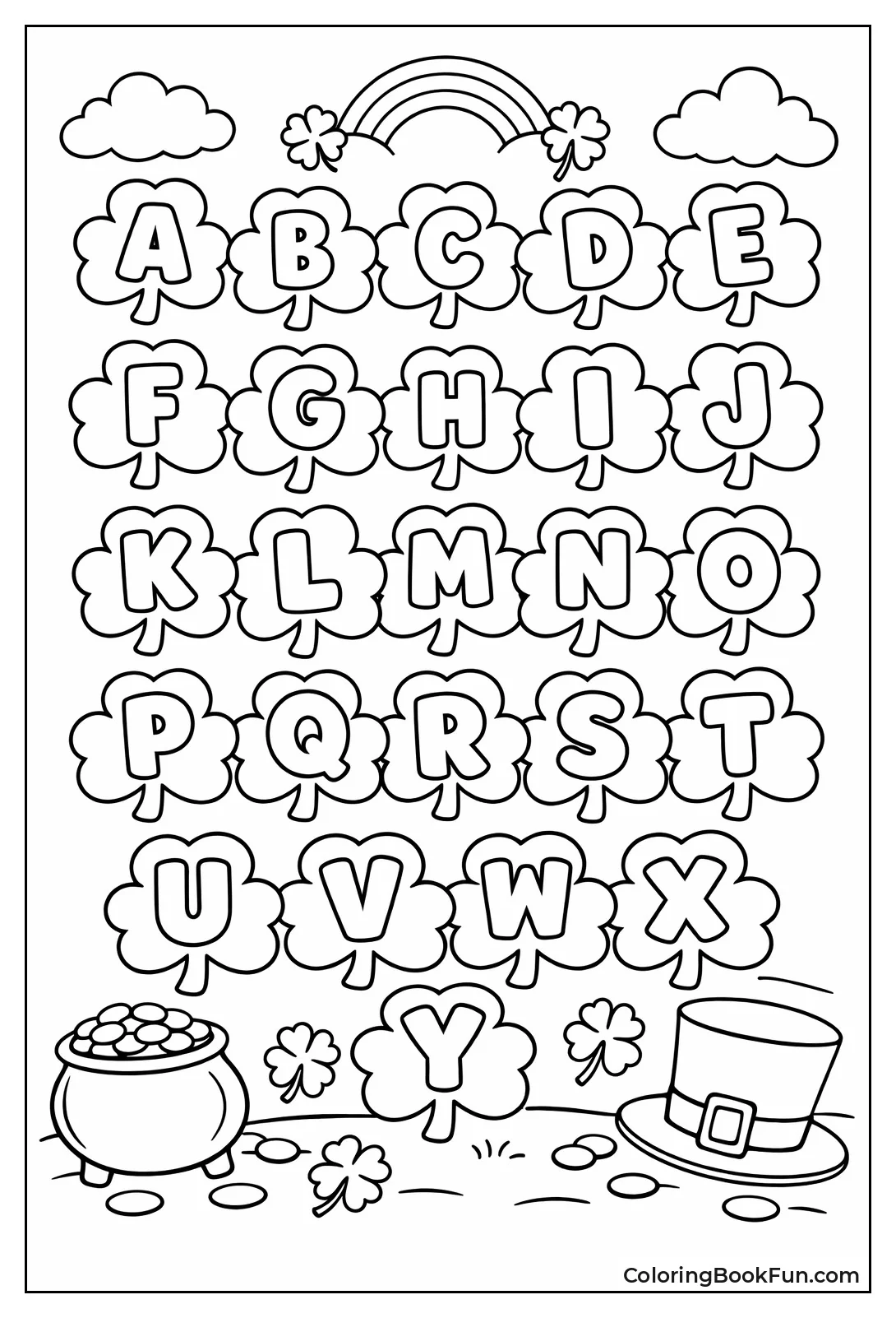 Bubble Puffy Shamrock Letter