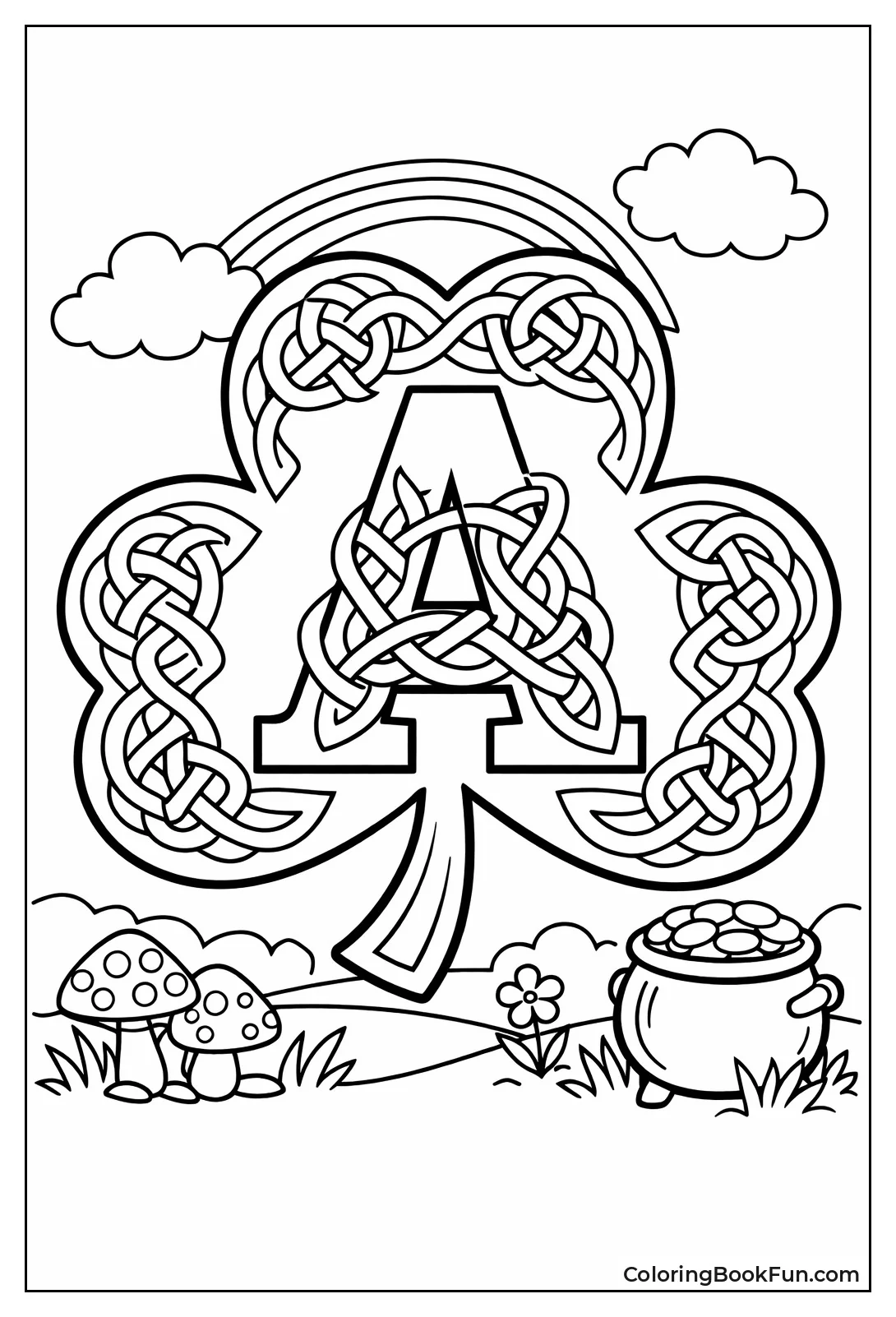 Knots Weave Shamrock Letter