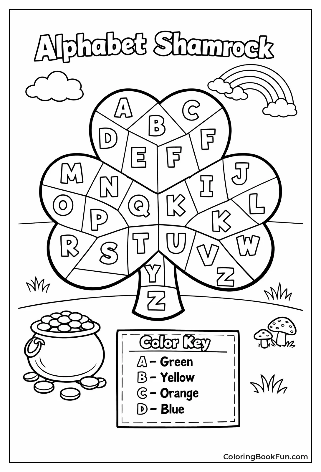 Color Shamrock by Letters