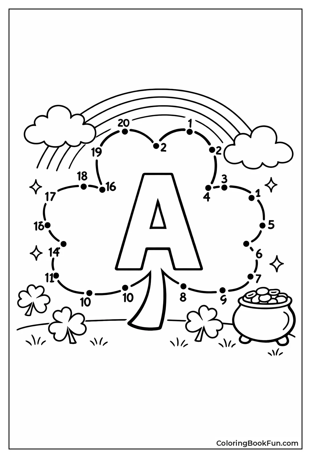 Dots Connect to Shamrock Letter