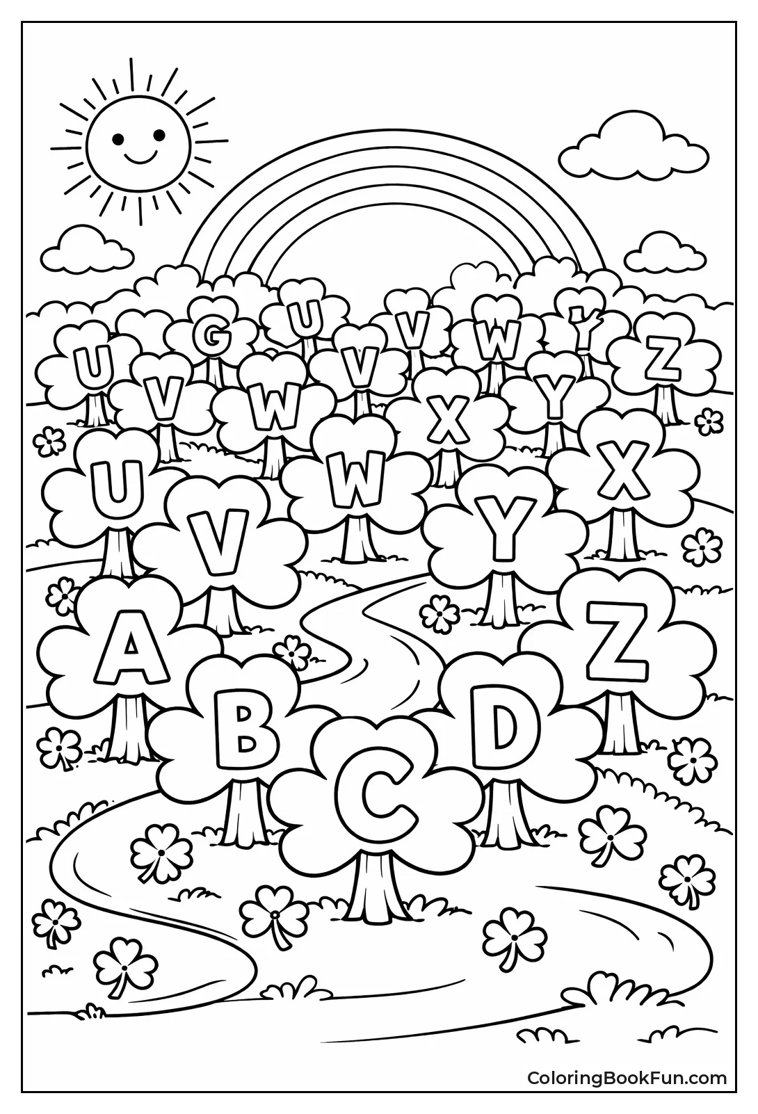 Letter Trees in Shamrock Forest