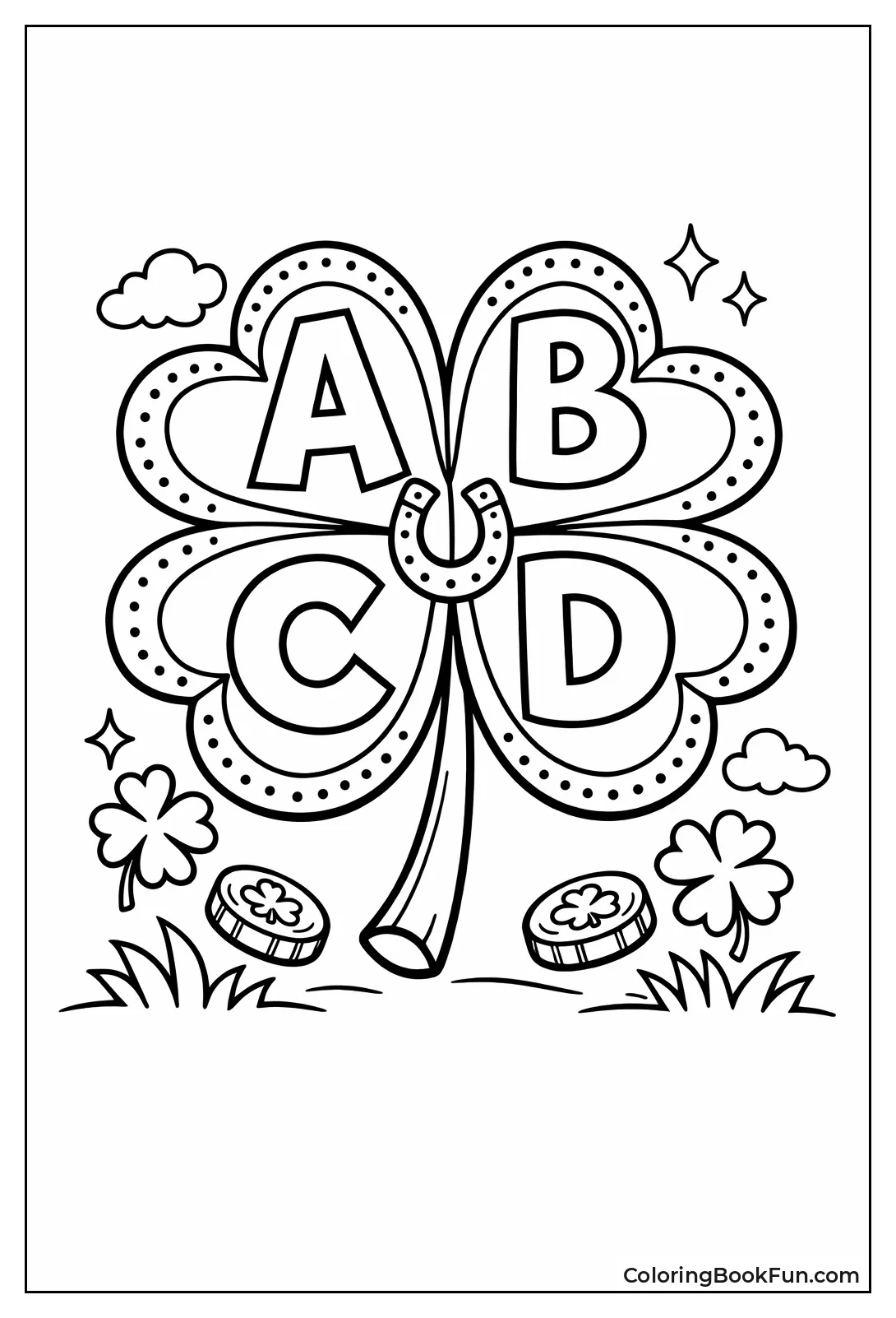 Four Leaves Lucky Shamrock