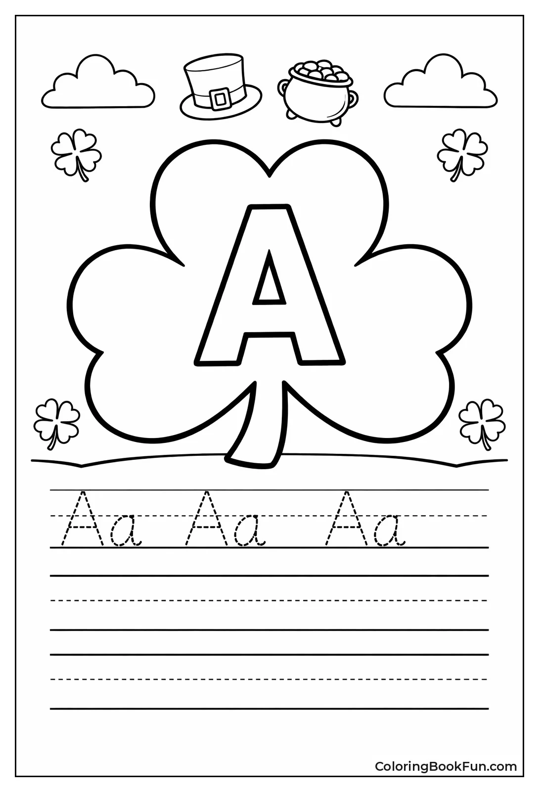 Trace Dashed Lines below Letter