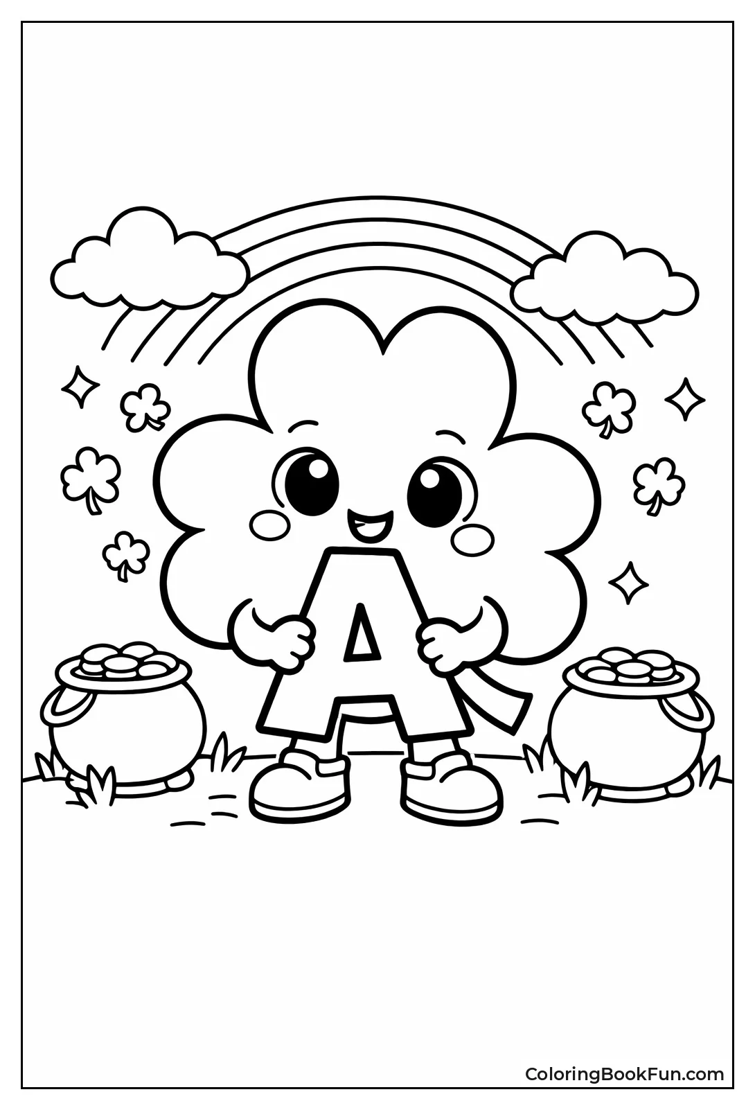 Kawaii Shamrock Holds Letter