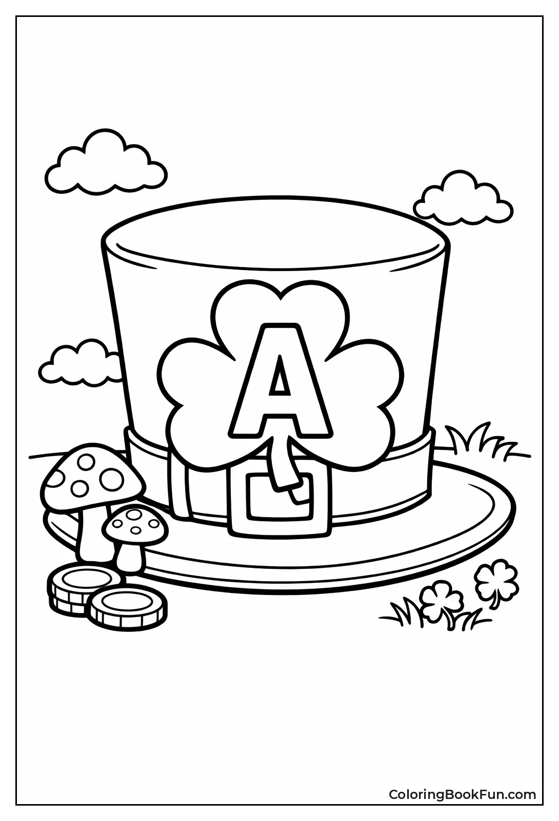 Hat Pins Shamrock Letter