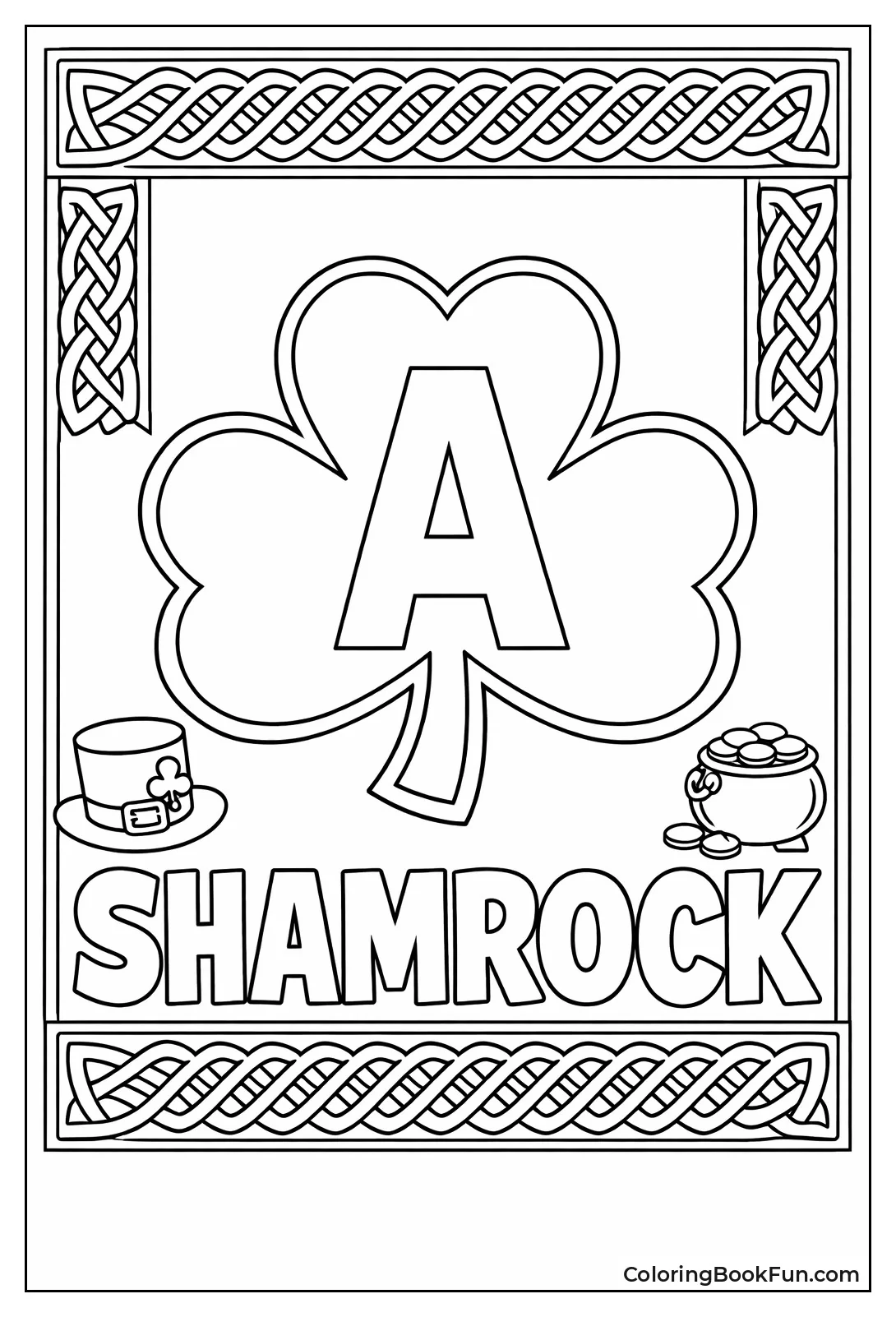 Celtic Frame Ornate Shamrock