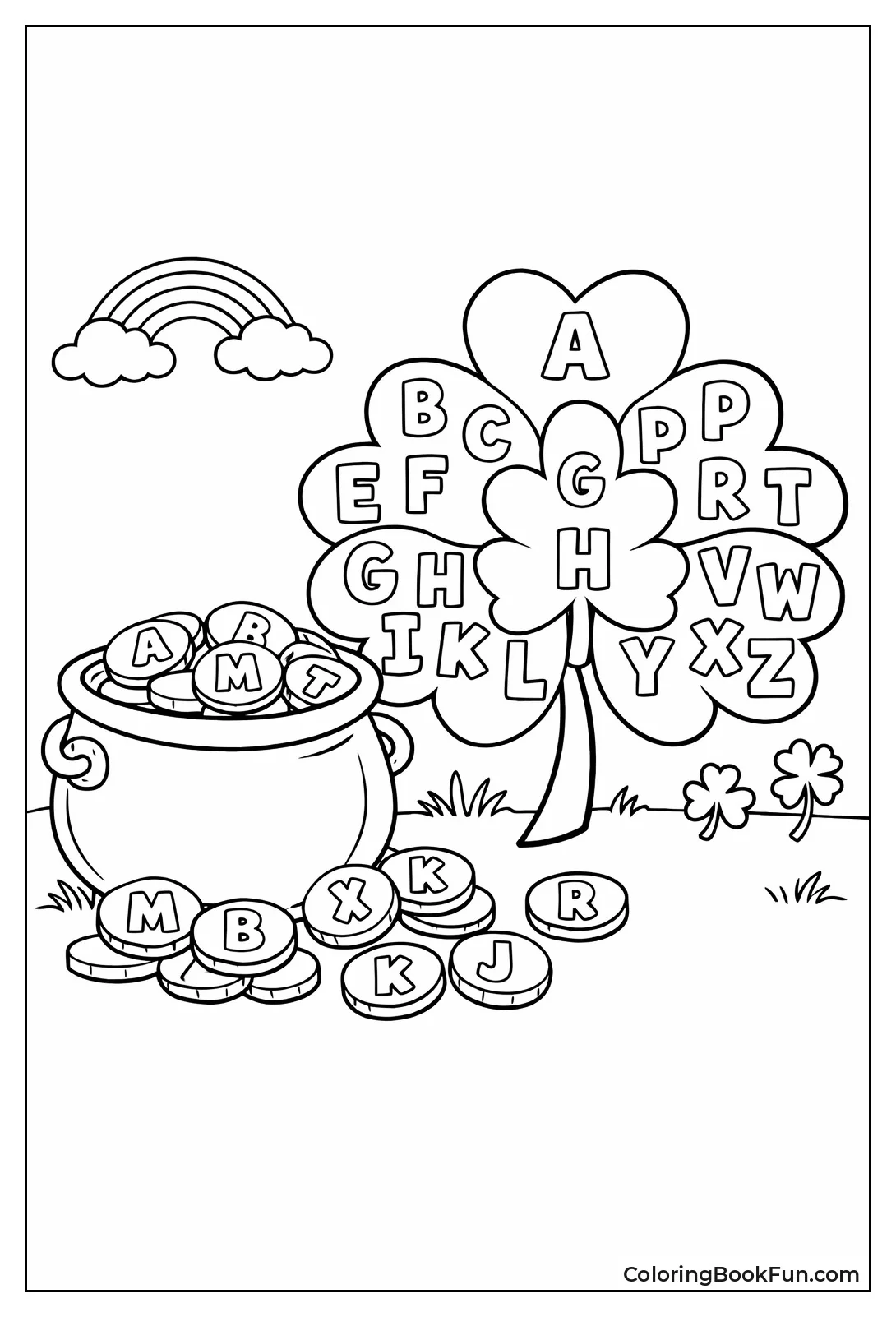 Match Coins to Shamrock Letter