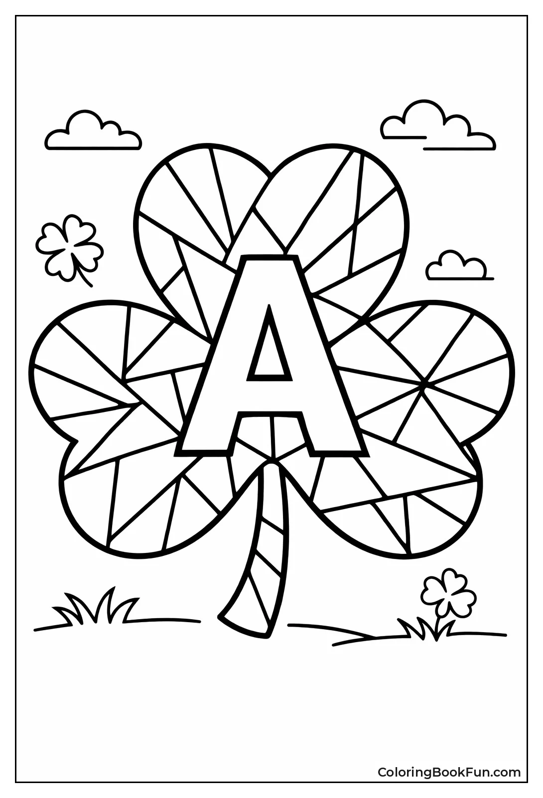 Stained Glass Shamrock Design