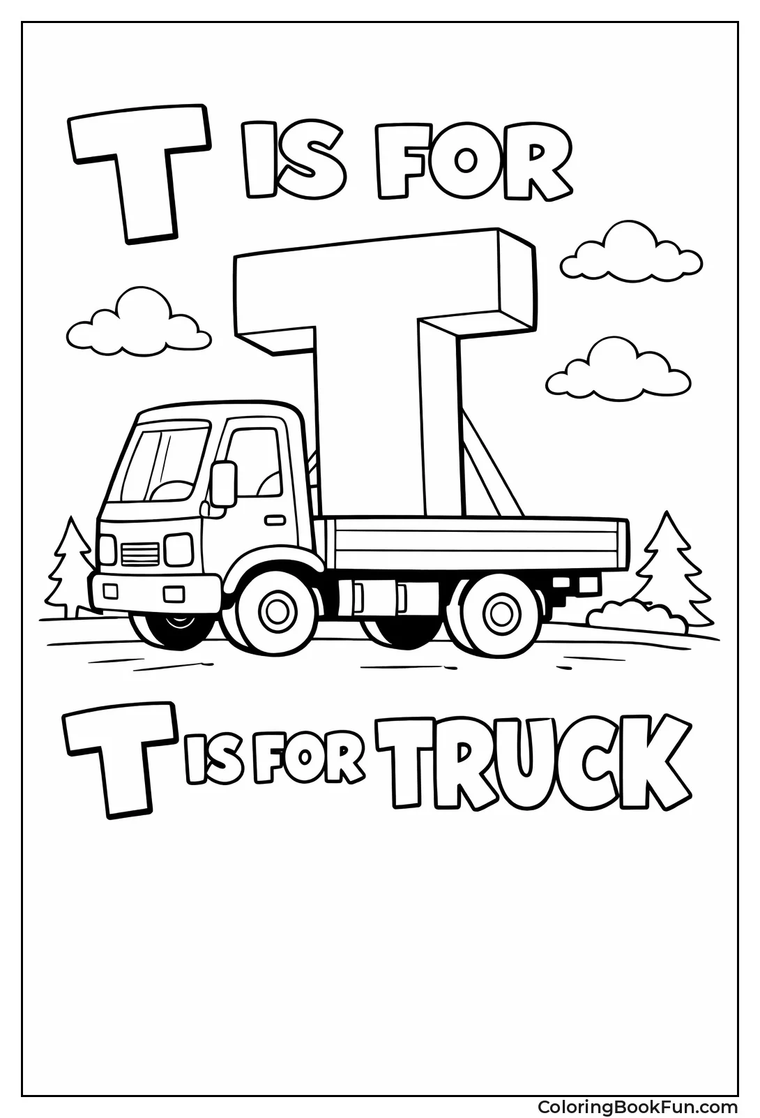 Truck Carries Letter T
