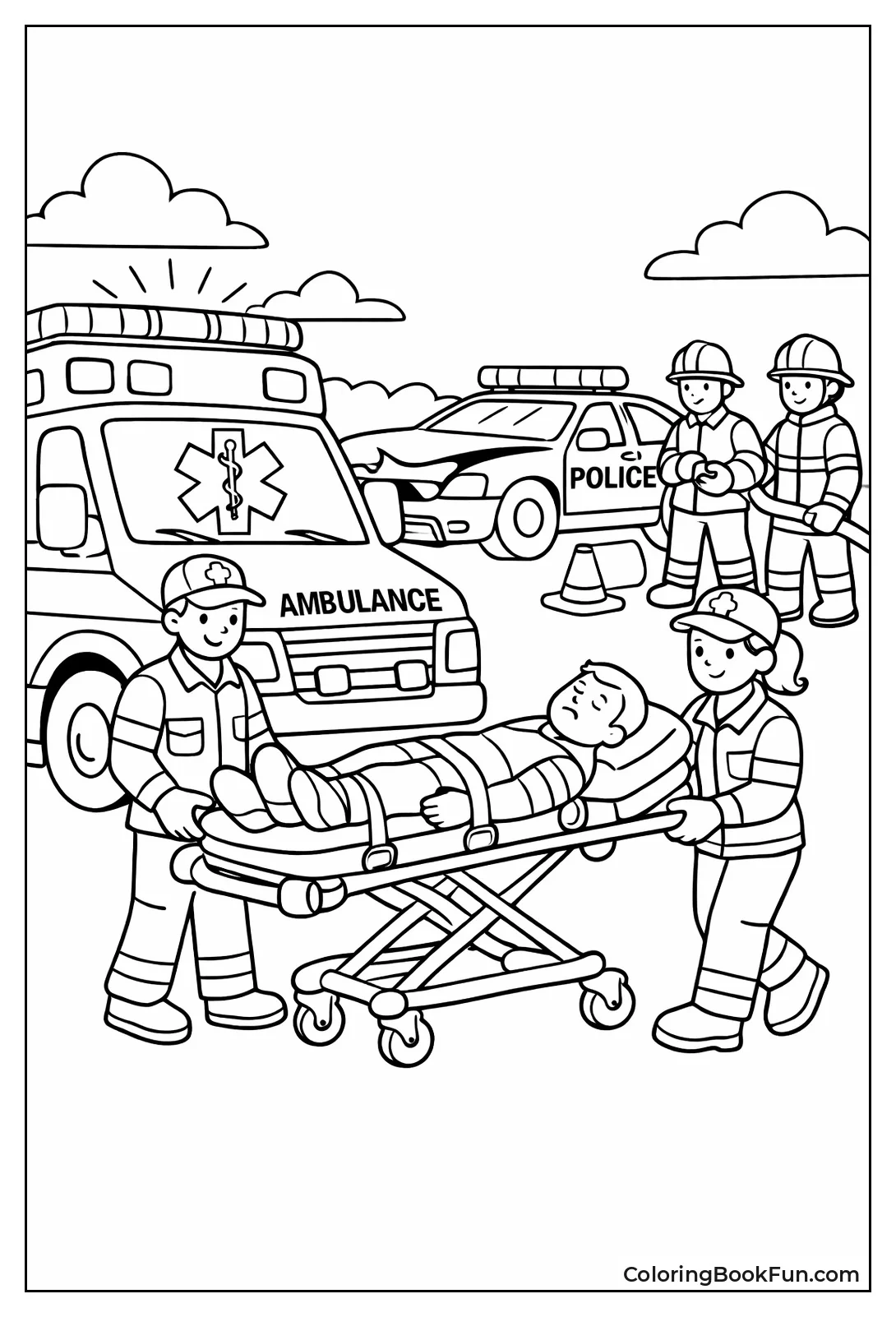 Ambulance at Crash Scene