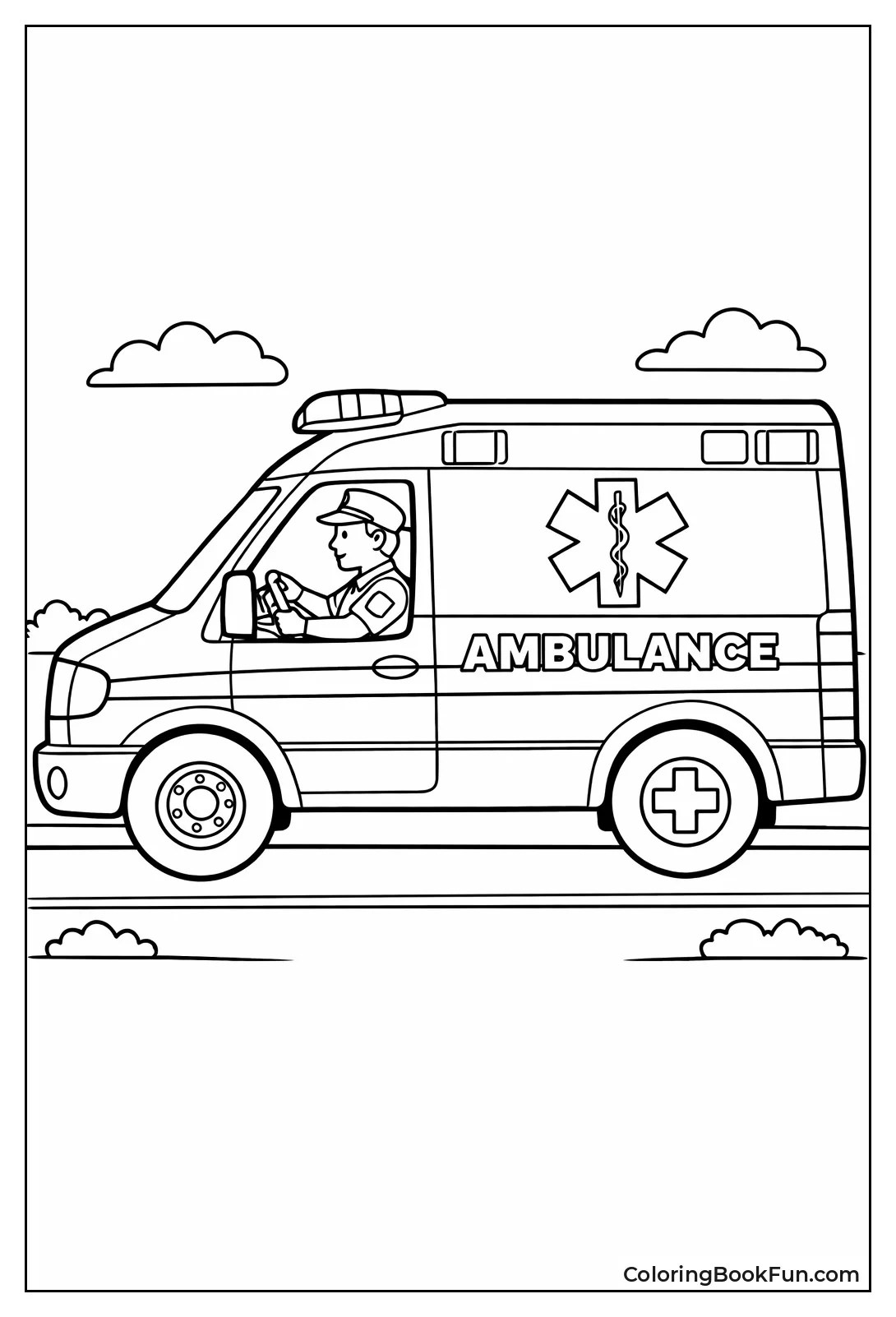 Driver in Ambulance Cab
