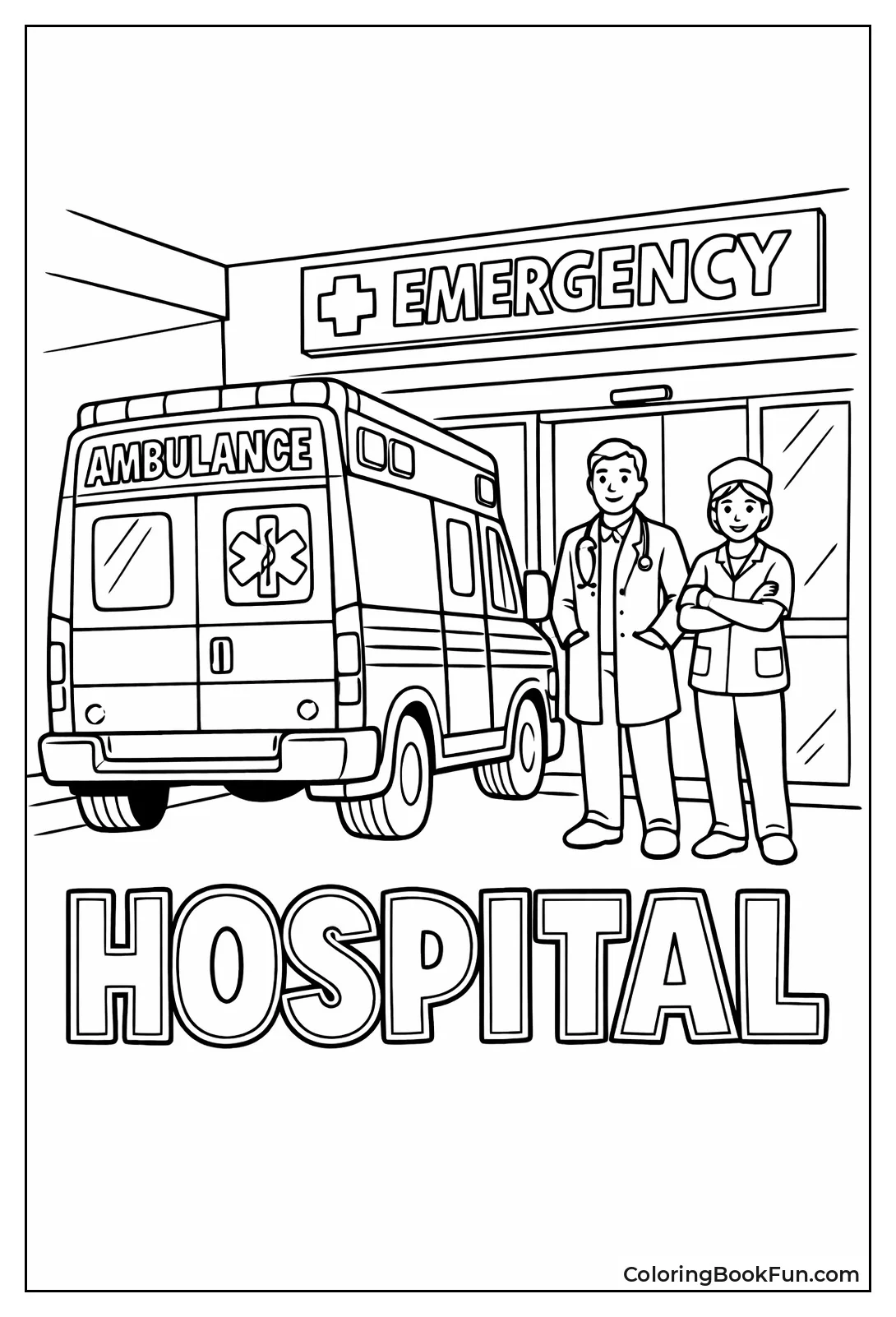 Ambulance at Hospital Bay