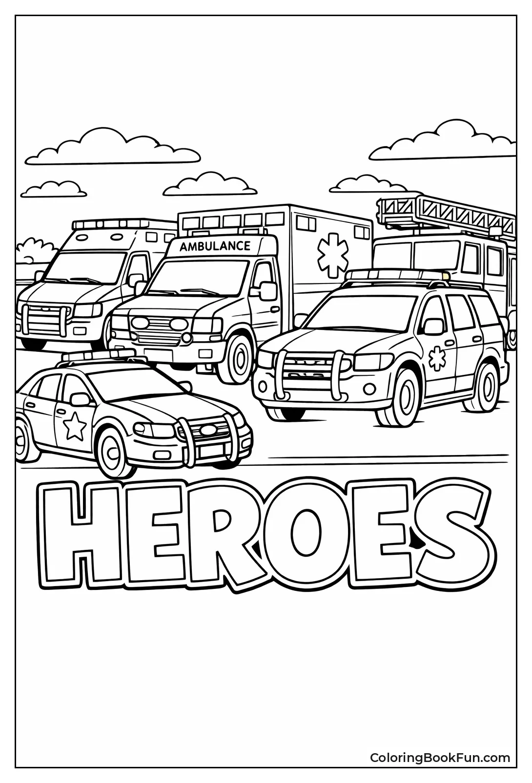 Lineup of Ambulance Fleet