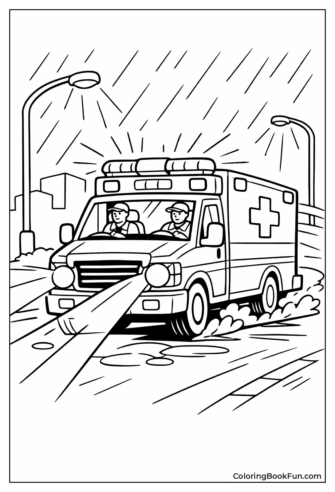 Night Ambulance Emergency Run