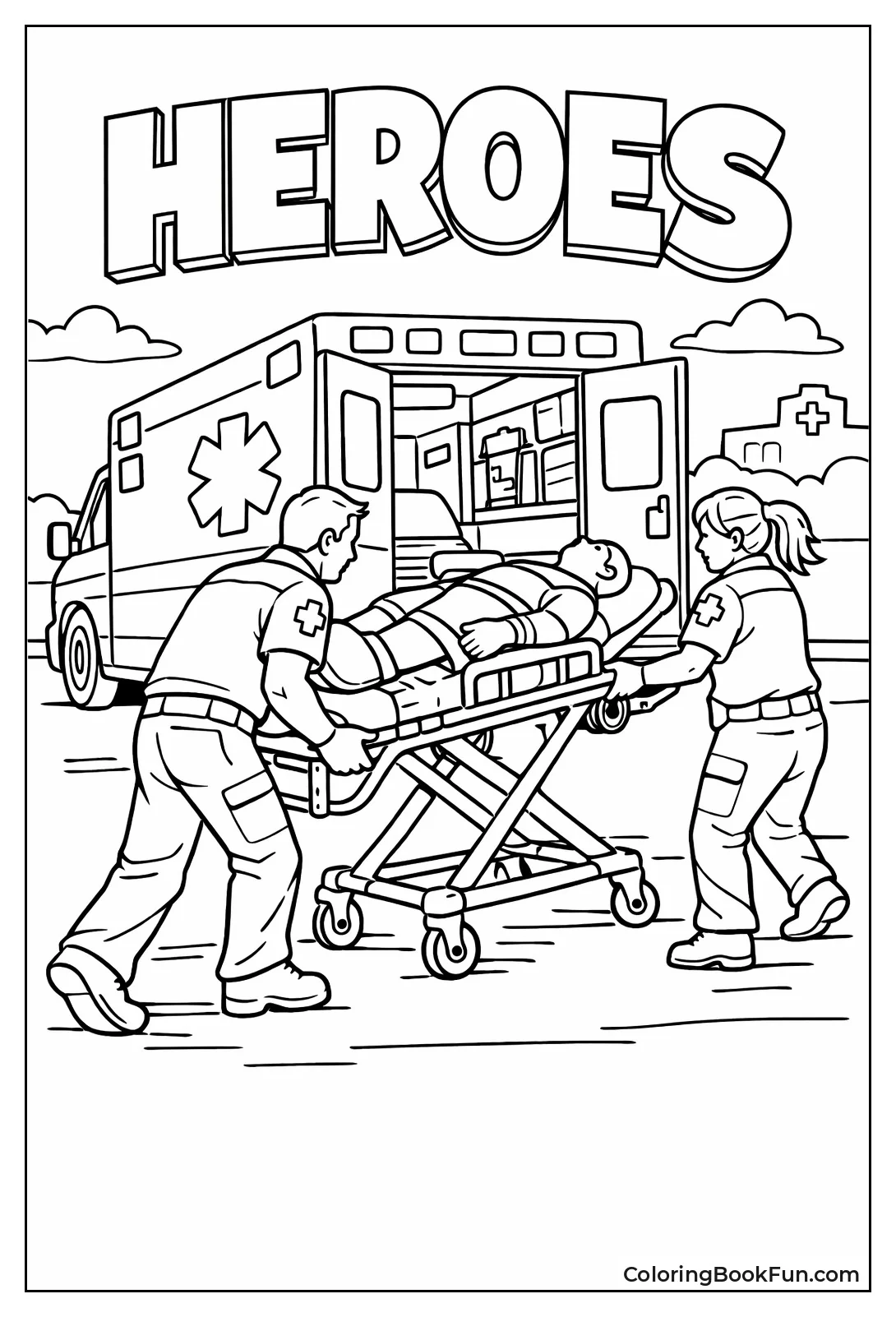 Paramedics Load Patient Stretcher