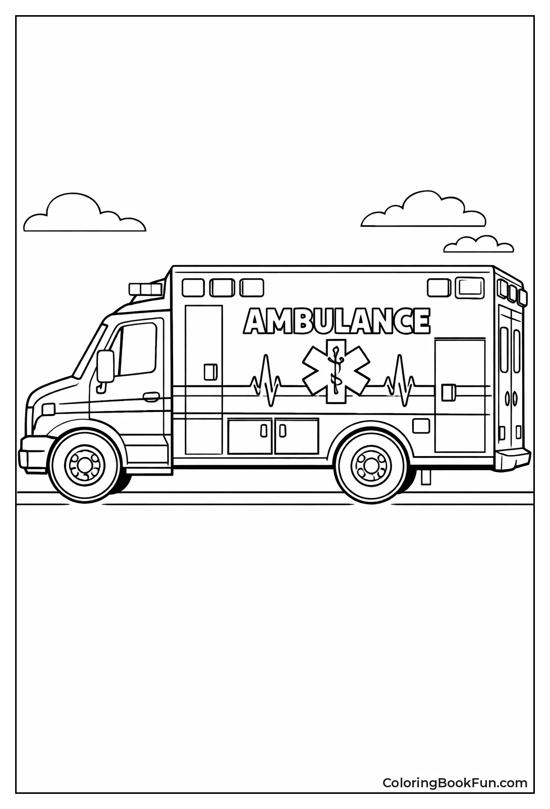 Detailed Modern Ambulance Side