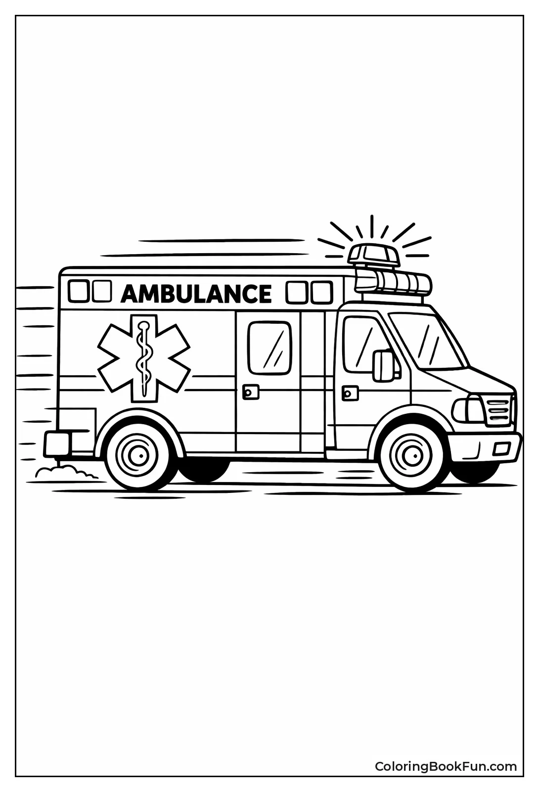 Speeding Side Ambulance Profile