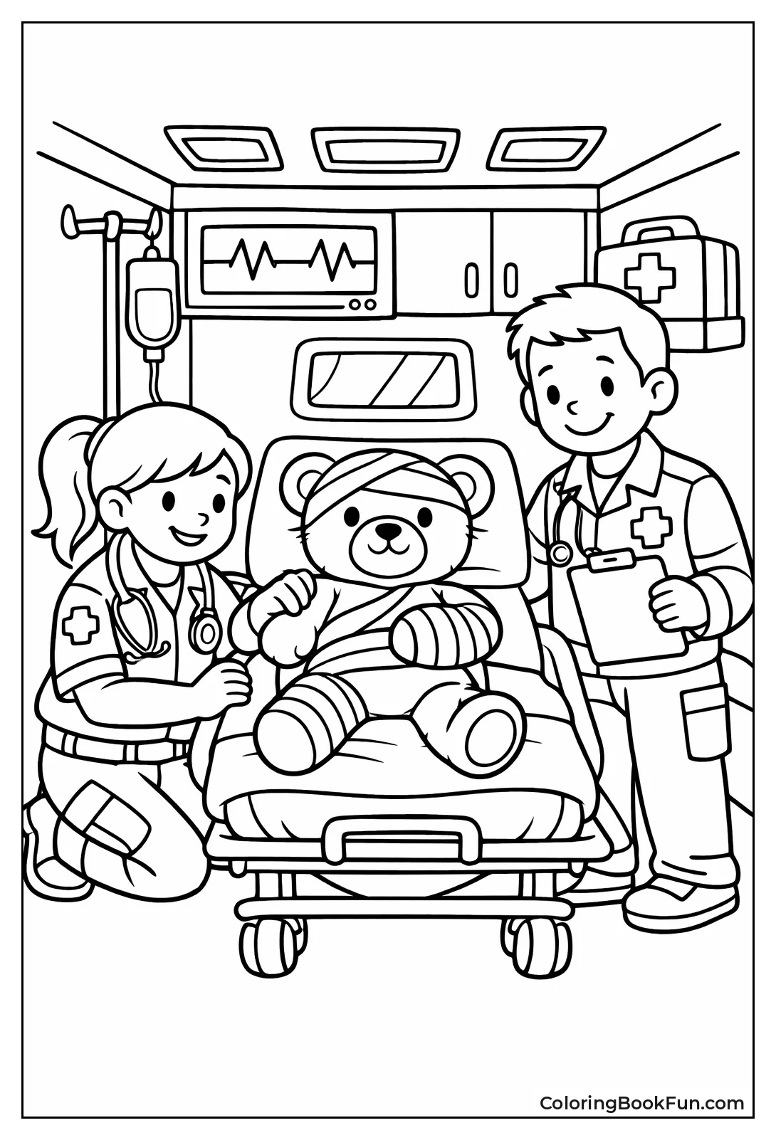 Teddy Bear on Stretcher