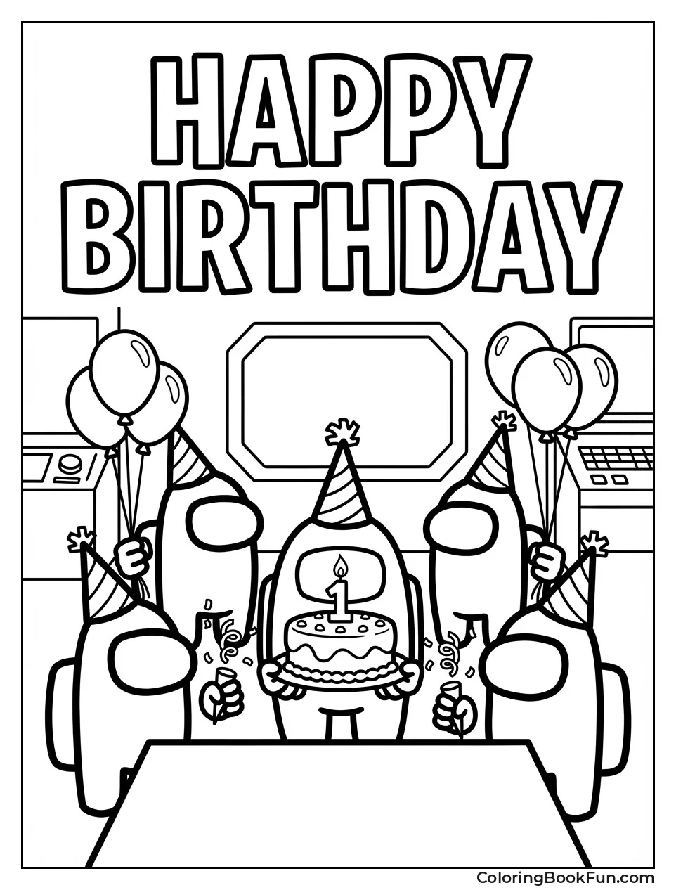 Crewmates Party with Cake