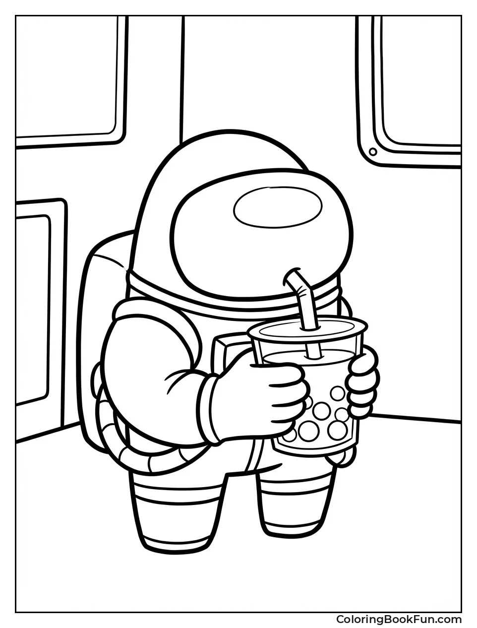 Crewmate Drinks Boba Tea