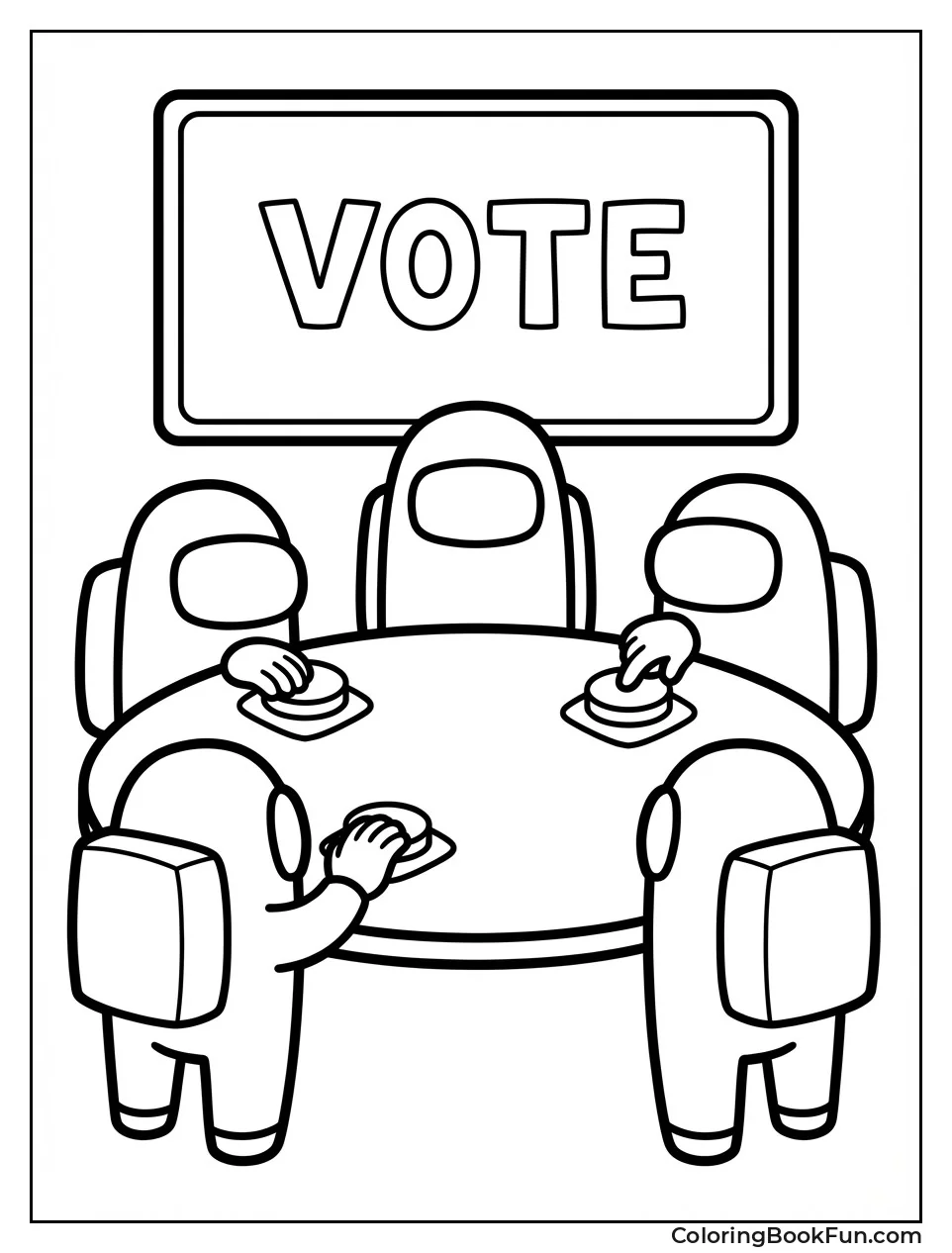 Crewmates Vote at Table