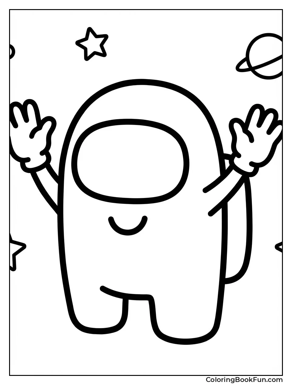 Smiling Crewmate Waves Hello